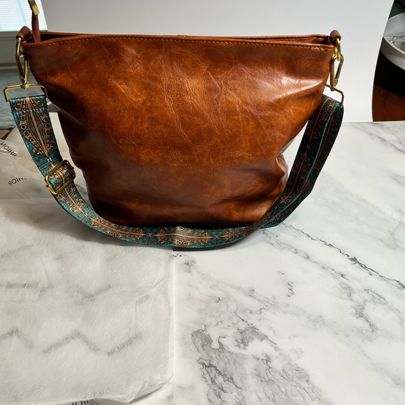 Handbags - Hobo Bag with Geometric Strap NEW